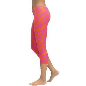 Pink & Orange Zebra Capris