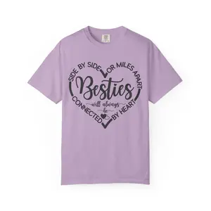 Best Friends Connected Heart Comfort Colors T-Shirt, Gift for Besties, Friendship Tees, Matching Shirts, Casual Wear, Gift for Friends
