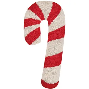 Shaped Candy Cane Hook Pillow