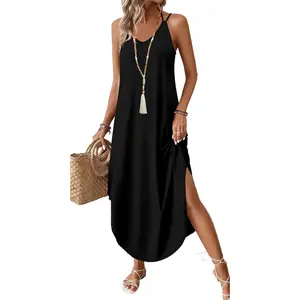 Summer Dresses for Women 2026 Maxi Dress Boho Sundresses Halter Dress Beach Vacation ClothesTravel Outfits