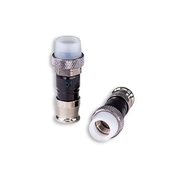 SatelliteSale Indoor/Outdoor Coaxial F-Type Fittings Weather-Seal Connectors for RG-59 Coax Cables Pack of 4 Pcs