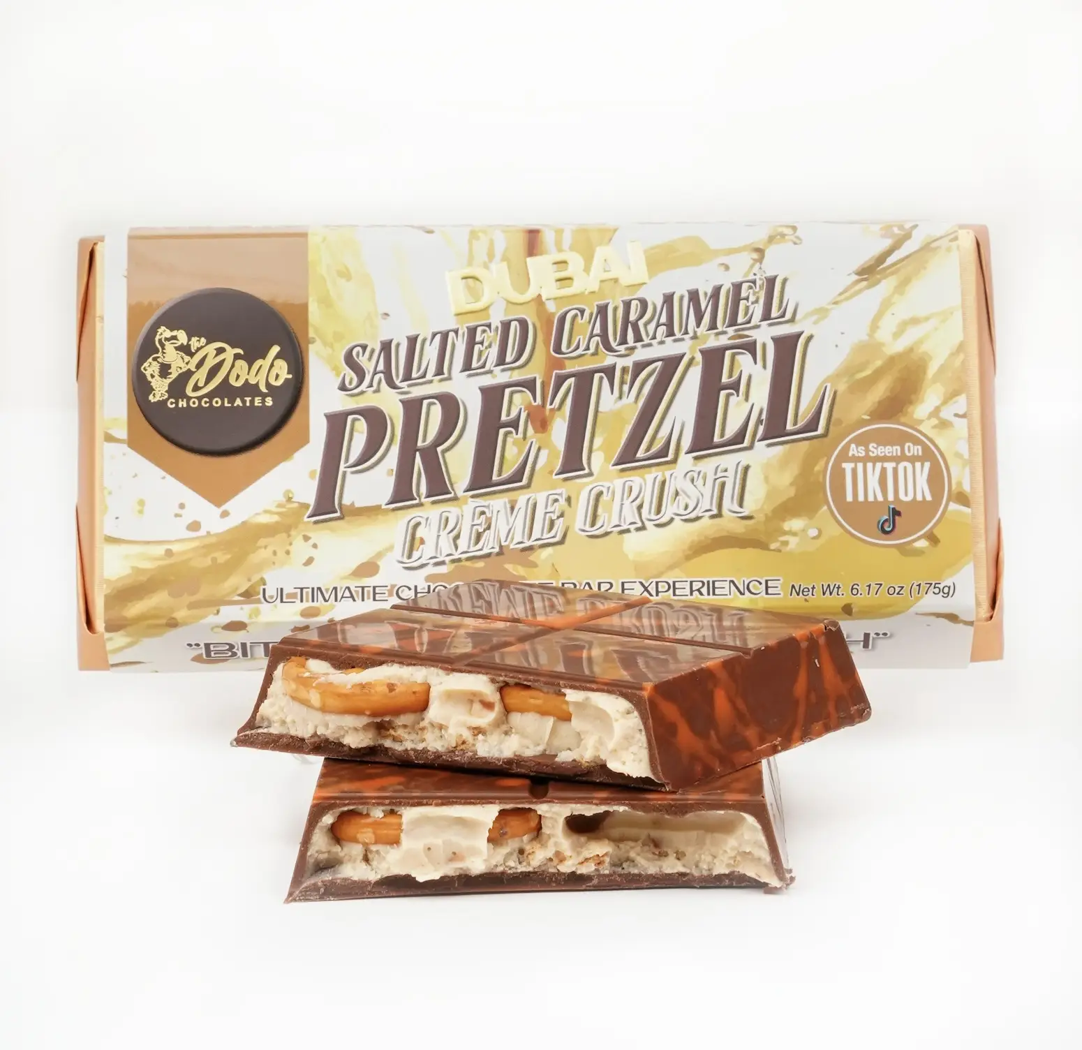 Viral Dubai Salted Caramel Pretzel Creme Crush Ultimate Chocolate Bar Experience