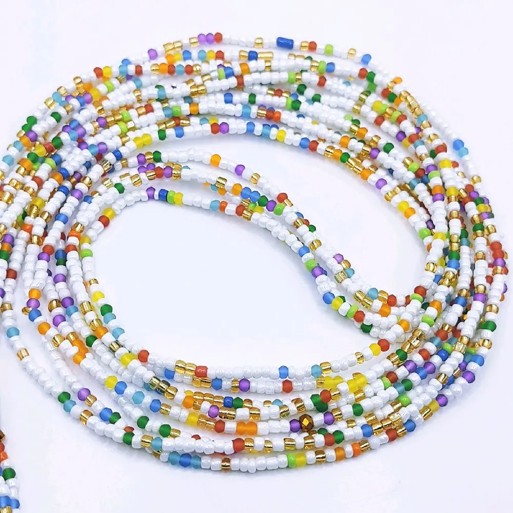 Multi Color waistbead Tie on 50 inches for women Body Adornment