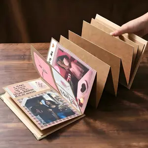 99+ Inch Accordion Foldable Scrapbook Album - Preserves Memories, for Weddings, Travel, Lovers, Friends