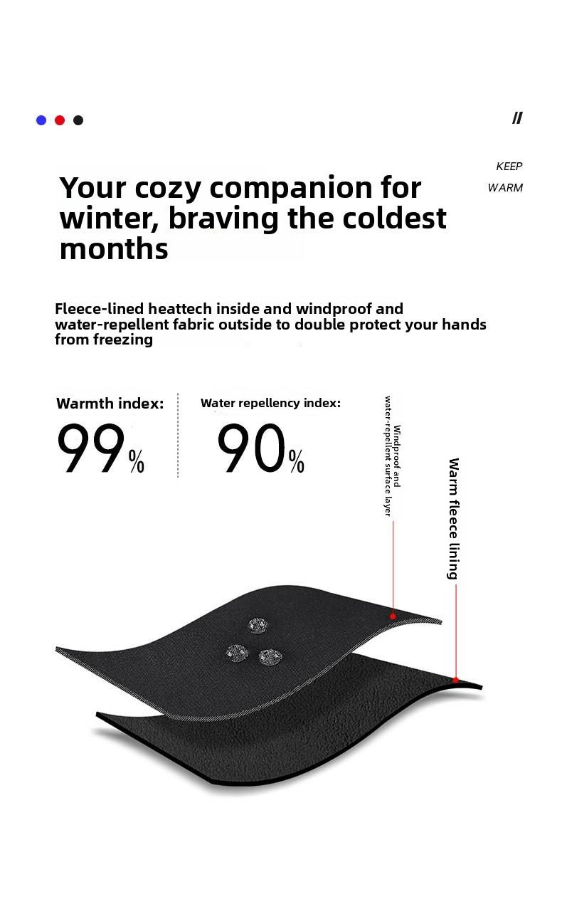 Outdoor Winter Gloves, Touchscreen andWindproof Full-Finger Gloves for Sports, Travel,and Daily Activities,Men's And Women's Fleece Gloves