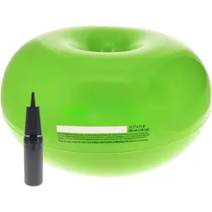 Donut Ball – Durable, Inflatable Exercise Ball for Balance & Stability Training, Yoga, & Pilates Workouts – Use in Home, Office, Gym, or Classroom