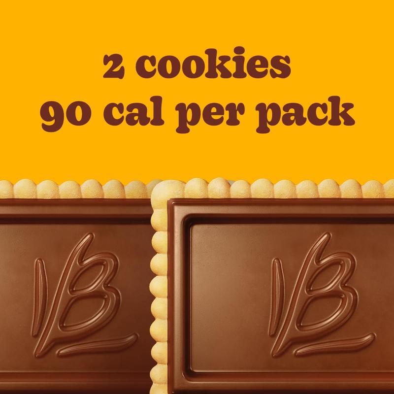 Choco Biscuit Cookies – Crispy Chocolate-Covered Biscuits, Individually Wrapped for Snacking, Dessert, and Lunch Boxes, 15.2 oz (Pack of 24)