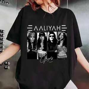 Aaliyah Vintage Ver2 Shirt Sweatshirt Hoodie, Fashion Cotton, Full Colors, Full Sizes, For Men, For Women