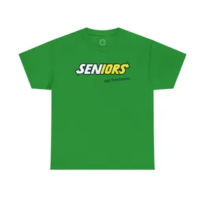 Seniors Eat Freshman Parody Unisex Tee, Funny College/Highschool Shirt, Subway Eat Fresh Logo Spoof Gift, Novelty Graphic T-Shirt, Humorous School Tee,