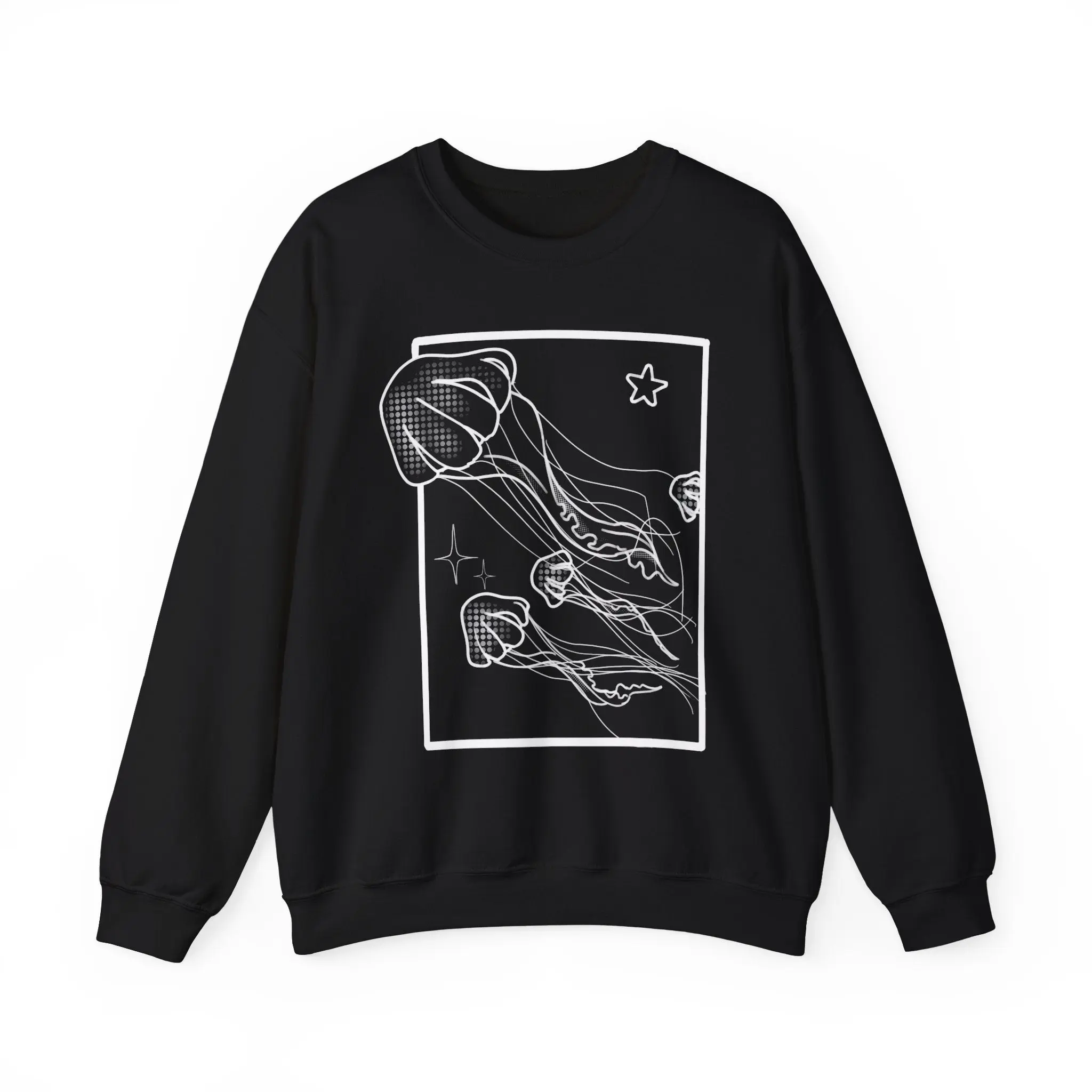 Artic-Blossom Jellyfish Crewneck Sweatshirt