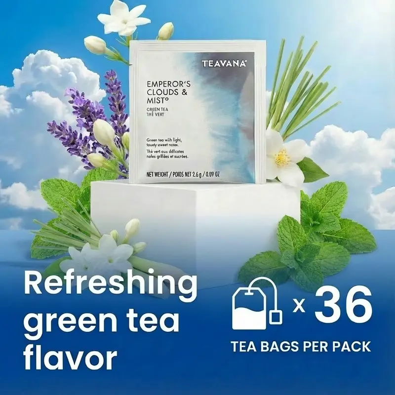 Starbucks Teavana Tea Sachets Emperors Clouds And Mist Green, Pack Of 36 Sachets