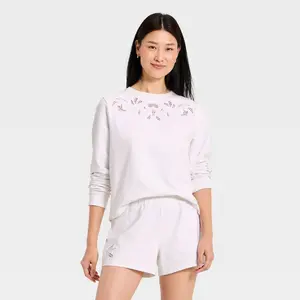 Women's Eyelet Sweatshirt - A New Day