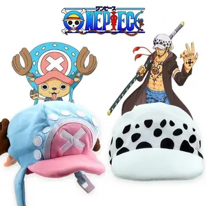 Anime One Piece Plush Hat Tony Tony Chopper Trafalgar Law Cosplay Plush Hat Halloween Party Costume Hat Accessories Prop