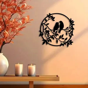 1pc Bird Tree Metal Wall Art, Bird Tree Statue Mural, Perfect for Canopy Lounge, Treetop Corner, Arboreal Wall Decor, World Tree Day Decor, Ideal Gift for Dendrologists,Perfect For Halloween/Christmas/Easter decor.