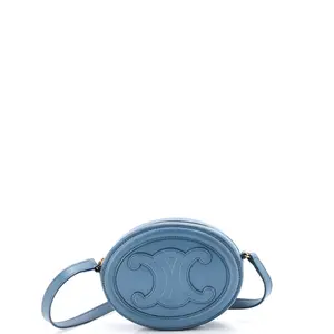 Pre-owned Celine material Messenger Bags Triomphe Oval Crossbody Bag Leather Mini by Rebag