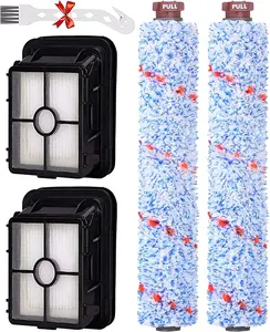 for Bissell CrossWave Vacuum Cleaner Replacement Parts 2 Pack 1868 Bissell CrossWave Multi-Surface Brush Rolls Tangle-Free+ 2 Pack 1866 Replacement Vacuum Filters Part 1608683 1608684 1613568