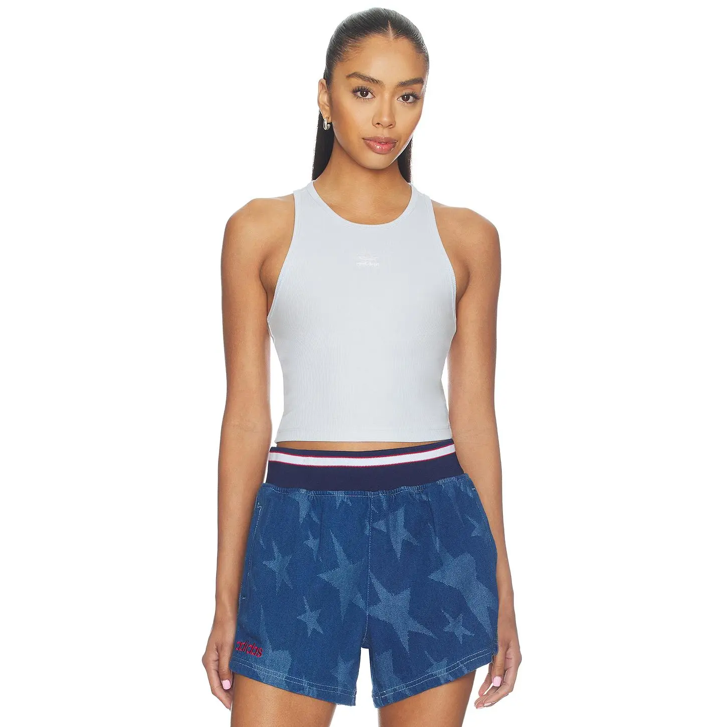 adidas Originals Essentials Rib Tank Top in Crystal Sky
