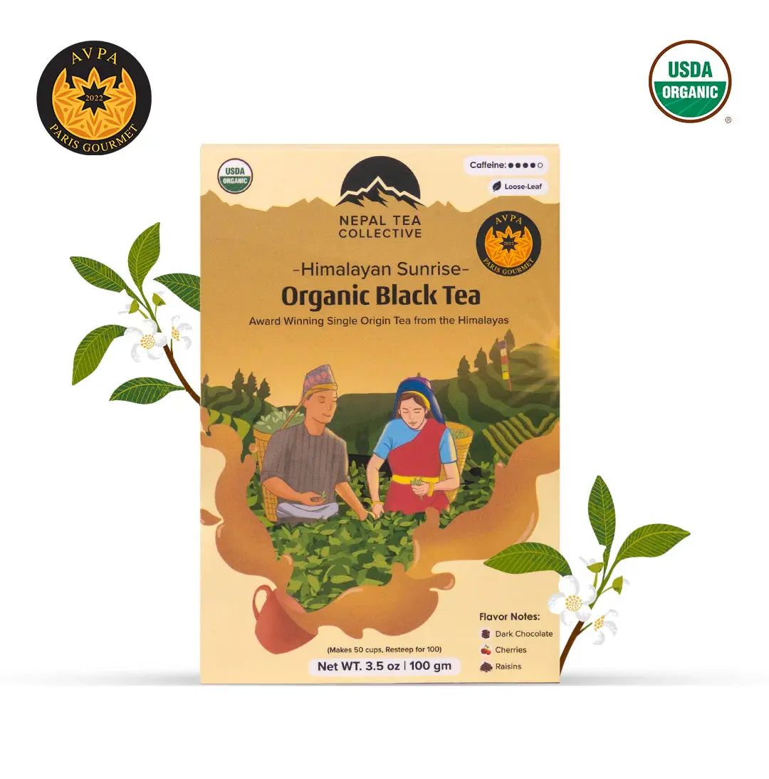 Nepal Tea Collective Himalayan Sunrise Kanchanjangha Noir USDA Organic Black Tea 100g