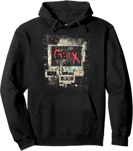 Analog Era Gen X Grunge Mixtape & Throwback Media Tech Pullover Hoodie - Latellestcha Shop 57B0DXPNVYC5