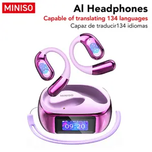 Miniso Ms193 Wireless Earphones, Tws Wireless Headphones, Bt6.0 Bluetooth-compatible Headphones, Smart Wireless Headset, Waterproof Ipx-5, 134 Languages Translation, Music Gaming Support