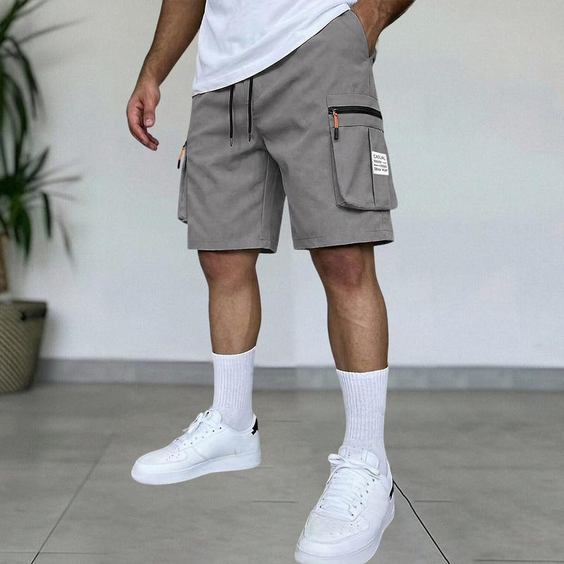 Men's Clothing Men's Overalls Straight Shorts with Zipper Casual Fashion Trend Summer