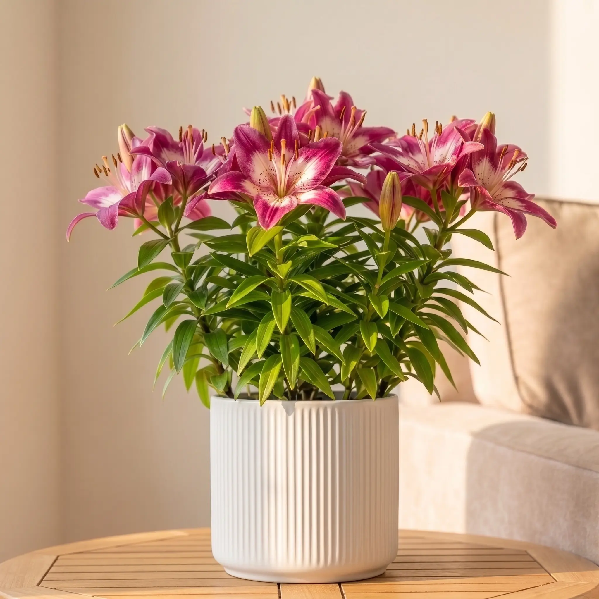 Pink-Purple Lily Bulbs, Perennial Easy-Growing Garden Plants, Lilies Flowers for Indoor & Outdoor Home Garden Supplies