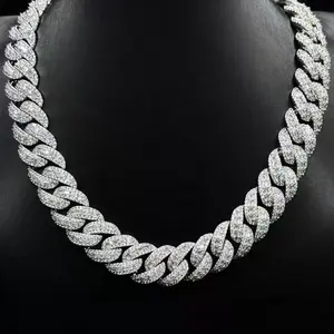 9032 Iced Out Miami Cuban Link Necklace | Full Sparkle Statement Chain for Daily
