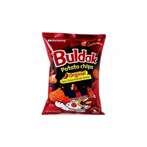 Samyang Buldak Crispy Crunch Snack, Original Spicy Chicken Artificially Flavored Potato Chips Made with Real Potatoes, 4.23 oz (120g)