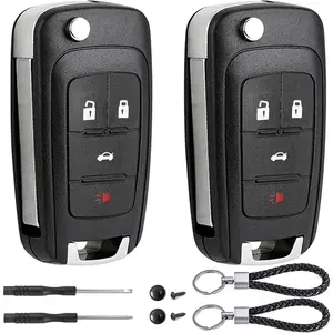 2-piece Flip Key Shell Replacement for Chevrolet Cruze Camaro Malibu Sonic Buick Regal