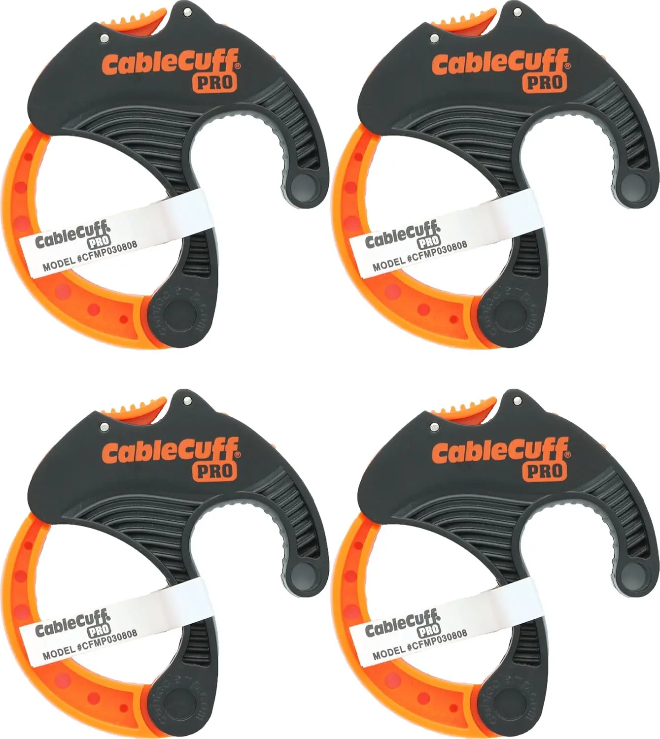PRO (4 Pack: 4x Medium 2 Inch Diameter) Adjustable, Reusable, Cable Tie Replacements for Extension Cords or Electronics