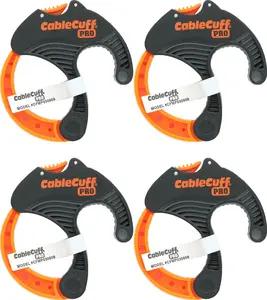 PRO (4 Pack: 4x Medium 2 Inch Diameter) Adjustable, Reusable, Cable Tie Replacements for Extension Cords or Electronics