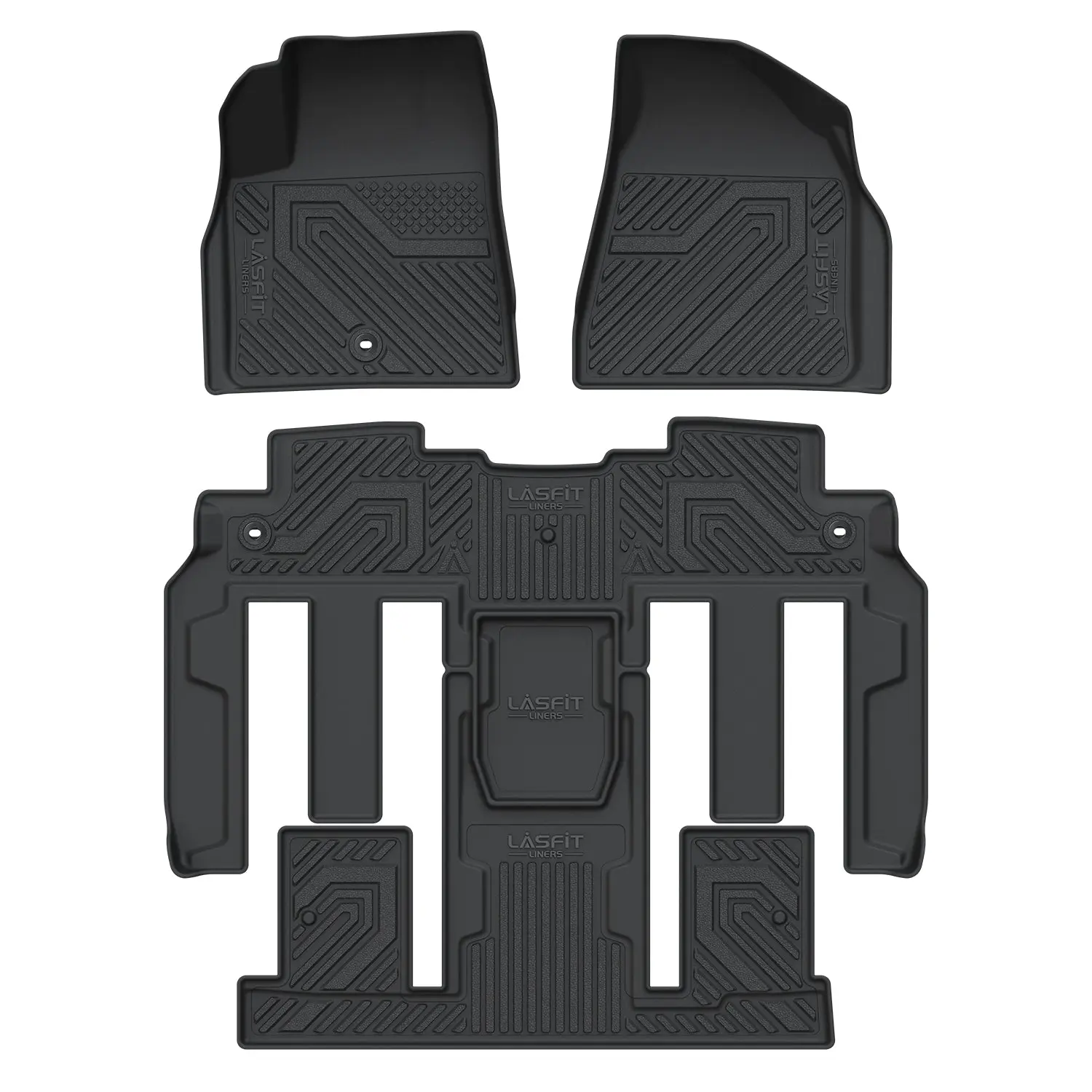 Lasfit Car Floor Mats, Car Accessories Interior, Custom Fit for 2007-2016 GMC Acadia - Exclusively for 2nd Row Bucket Seating, Mat Floor Mats