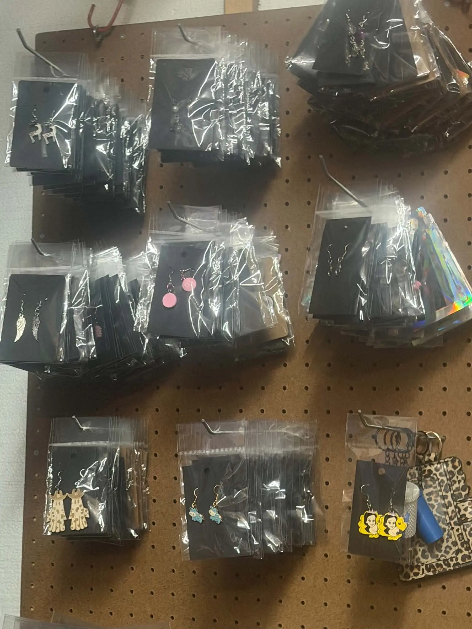 Earrings Collection - Assorted Designs in Clear Packaging for Easy Display and Organization