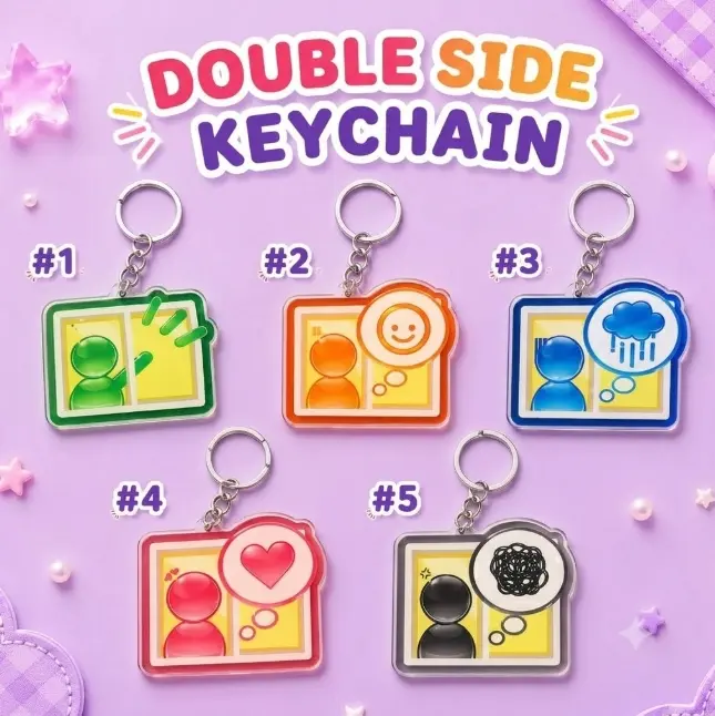 Tomodachi Life Frutiger Aero Acrylic Keychain Retro Tech Key Tag