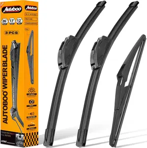 26"+17" Windshield Wipers with 12" Rear Wiper Blade Replacement for Nissan Rogue Pathfinder 2013 2014 2015 2016 2017 2018 2019 2020 2021 2022 2023-2025 -Original Factory Quality (Pack of 3)