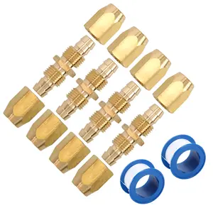 4 Pack Reusable Pneumatic Hose Repair Fittings,Air Hose Repair Accessories,Suitable for PVC PU Pipes,1/4 Inch ID Hose,Used to Connect Damaged Hoses,with 2 Faucet Tapes,Hand Tools Kits,Tools & Hardware