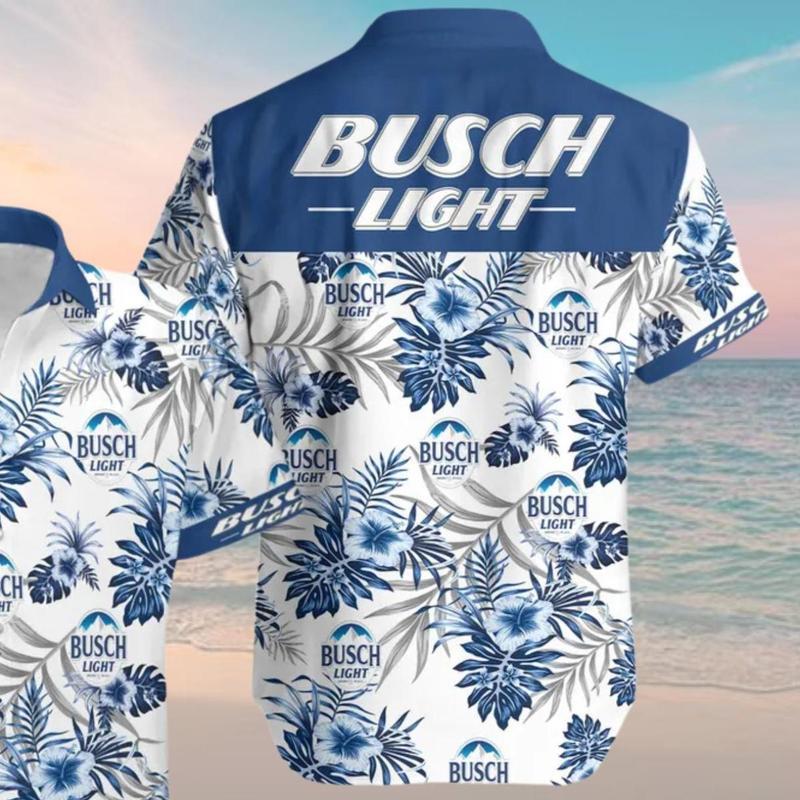 Busch Light Hawaiian Shirt – Soft Unisex Short-Sleeve Aloha Shirt, Fun Casual Gift for Beer Fans