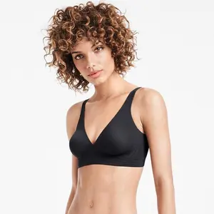 Aurasummit Womens Comfortable Wireless Bras Push Up Bralettes Seamless Tshirts Bras Deep V Everyday Bras Unmarked Jelly Underwear, Women's Small Chest, Tight Anti sagging, Thin Collection, Side Breasts, No Steel Hoop, Soft Bra black friday Christmas