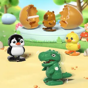 Clockwork Jumping Egg Animal Figure Toys - Cute Duck & Capybara Character Figurine, Hatching Miniature Animal Figures for Children's Birthday Party Entertainment, Animal Figure Animals, Character Figure Animals
