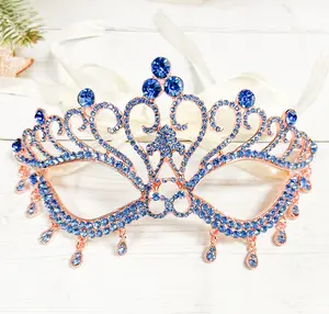 Crystal Masquerade Mask, Mardi Gras Mask, Green Teardrop Mask, Silver Wedding Mask, Prom Mask, Venetian Masquerade Ball Mask, Goddess Mask