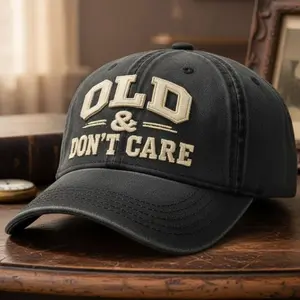 Too Old To Care Wash Hat Low Profile Pigment Dyed Dad Hat Fun Quirky Choice Comfortable Easy To Wear Perfect Gift For Dad