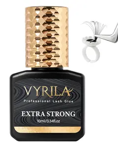 VYRILA Extra Strong Evolution Eyelash Extension False Glue Eyelash Adhesives - 0.5-1 Sec Dry, 8 Weeks/Professional Supplies (0.34fl.oz/10ml)