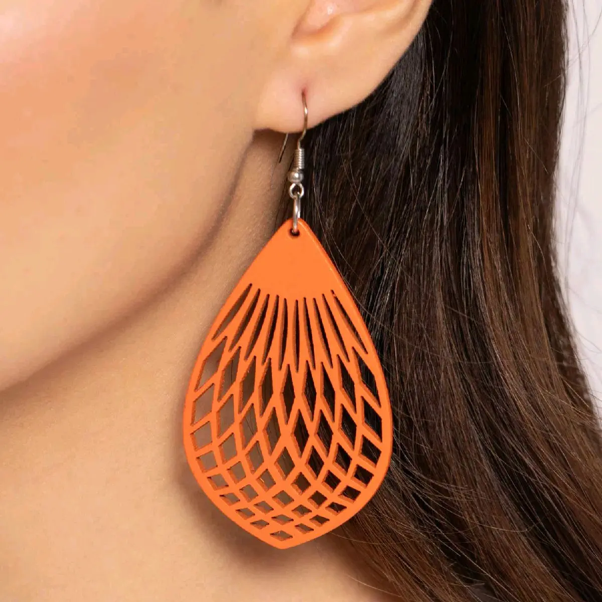 Caribbean coral earrings