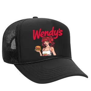 Wendy's Black Trucker Snapback Hat