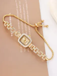 Women's Fashion Korean Style New Elegant Small Square Design High Aesthetic Quartz Watch, Analog Face, Alloy Case, Button Cell Battery, Square Wristwatch