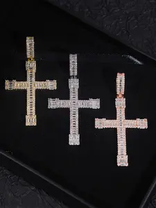 LYEECYEE Fashion Hip-Hop Jewelry Pendant, Cross Pendant Retro Hip-Hop Trend Streetwear Necklace for Men and Women, the perfect gift for festivals and parties.