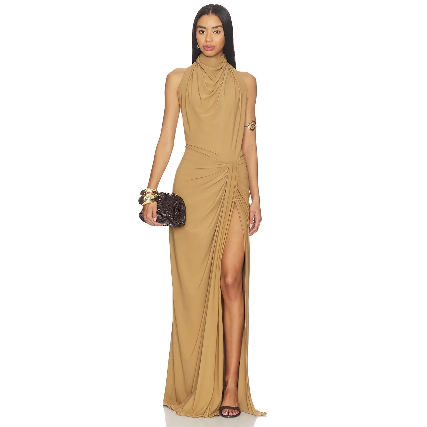 Deme by Gabriella The Beatrix Dress in Dark Beige