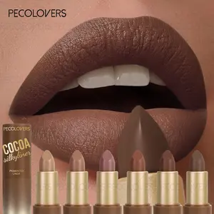 6PCS Waterproof Lipstick, Matte, Intensely Pigmented, Luxurious Long Lasting, Red & Nude, Non-Sticky Lip Gloss, Glossy -Suitable for All Skin Types