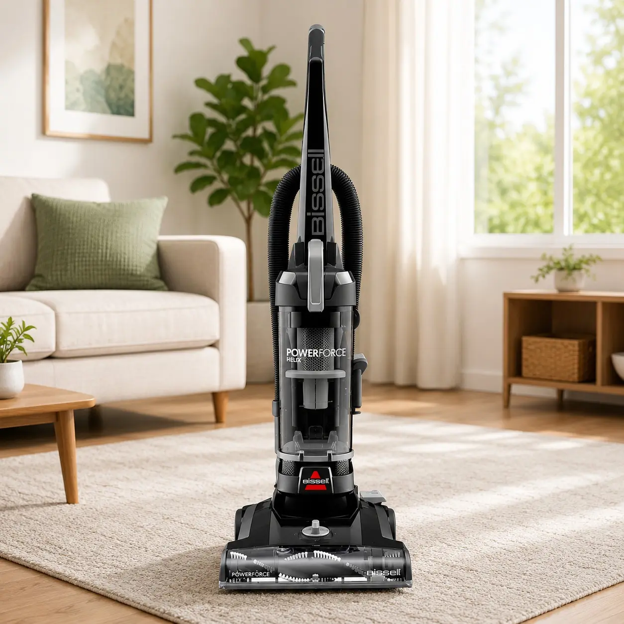 BISSELL PowerForce Helix, Bagless, Upright Vacuum, Pet Friendly, Helix Dirt Separation System, Lightweight, 4364, Gray & Black