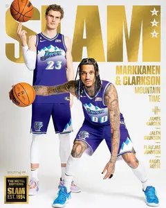 SLAM 243 - Lauri Markkanen + Jordan Clarkson Cover Poster Print - NO FRAME